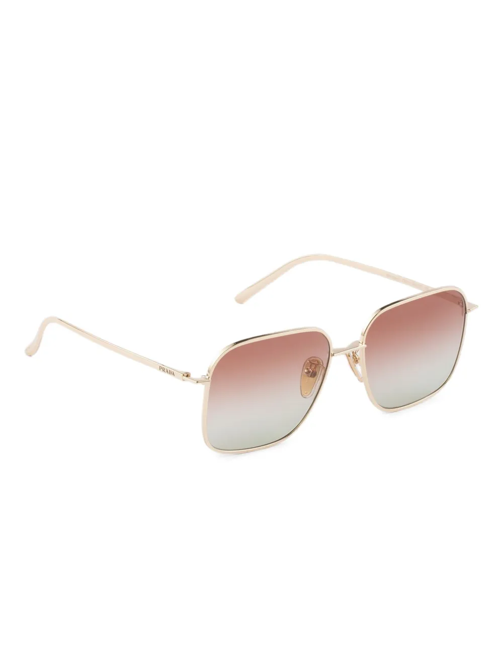 Prada Eyewear Zonnebril met vierkant montuur - Goud