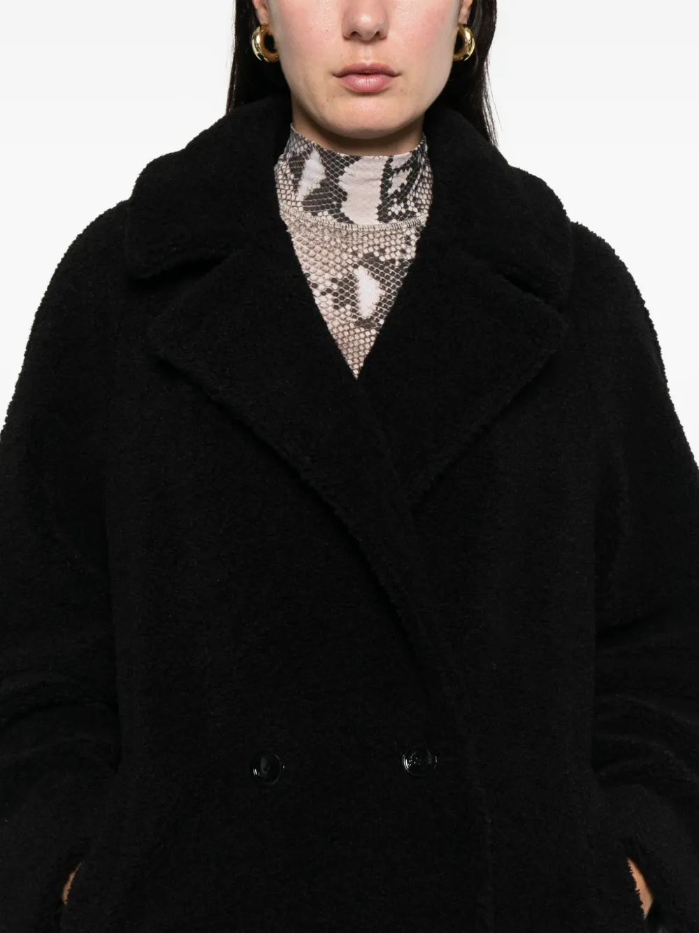 Herno Jas met dubbele rij knopen Zwart