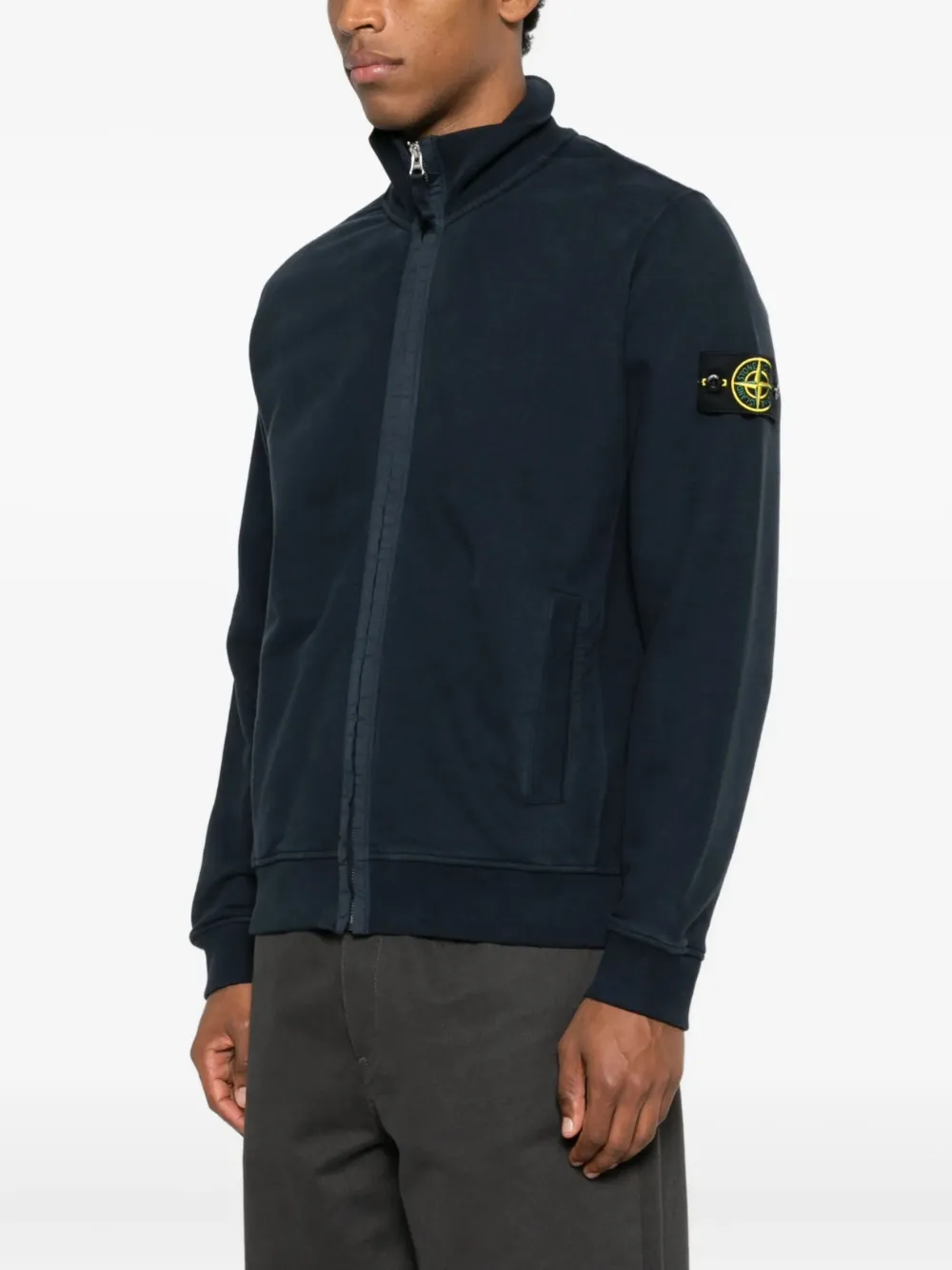 Stone Island Zip Pockets Sweater In Multi