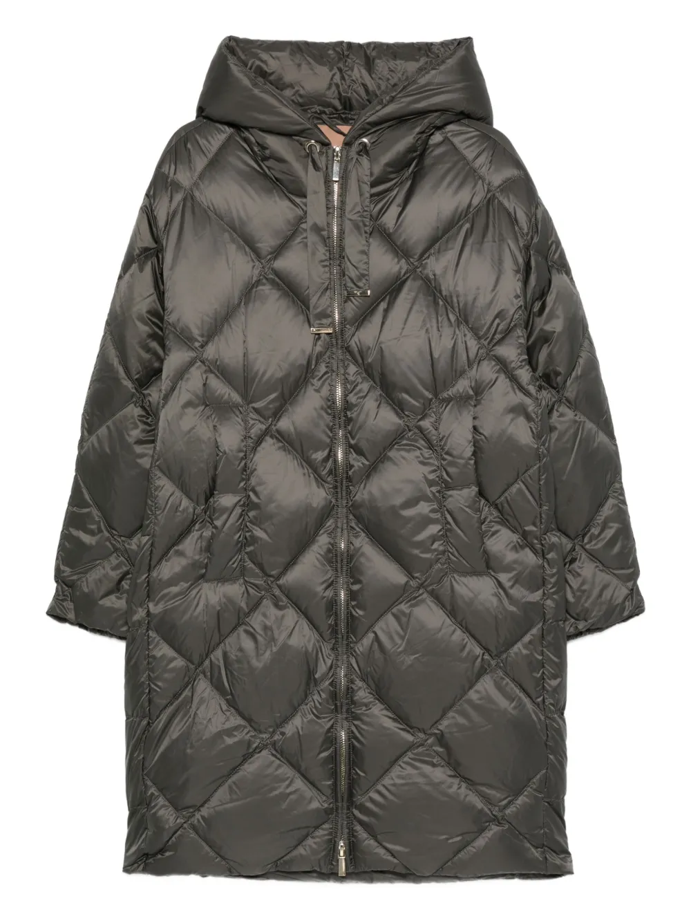 Max Mara フーデッド キルティングコート - ブラック Max Mara フーデッド キルティングコート - ブラック