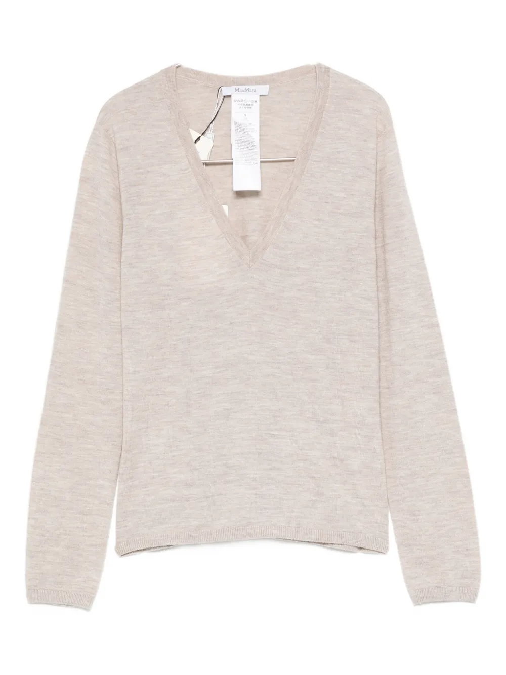 Max Mara jersey con cuello en V | neutro | Image 1