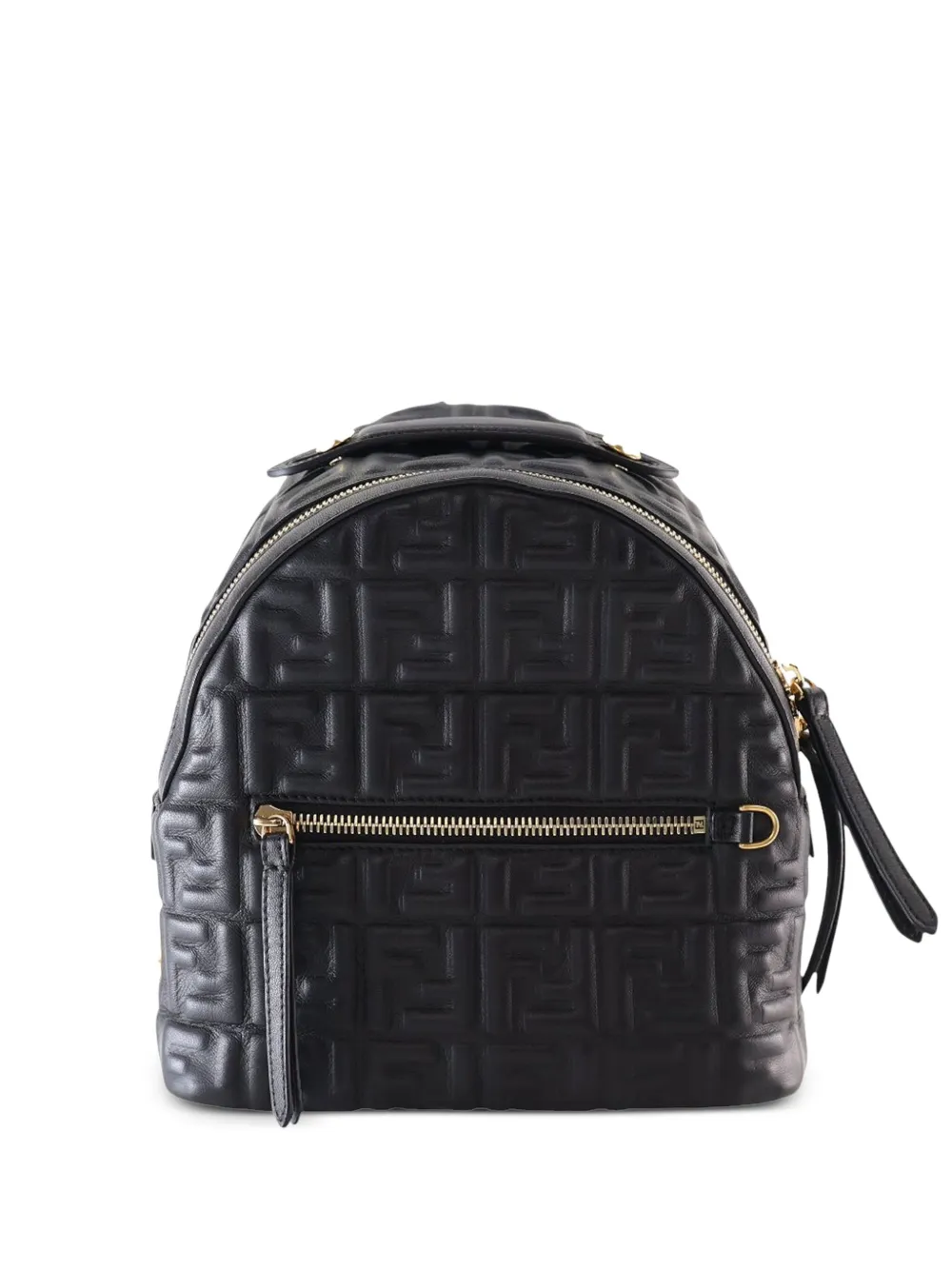 Fendi Pre-Owned 2010-2025 Mini Zucca Embossed Nappa By The Way Backpack tote bag | Black | Image 1
