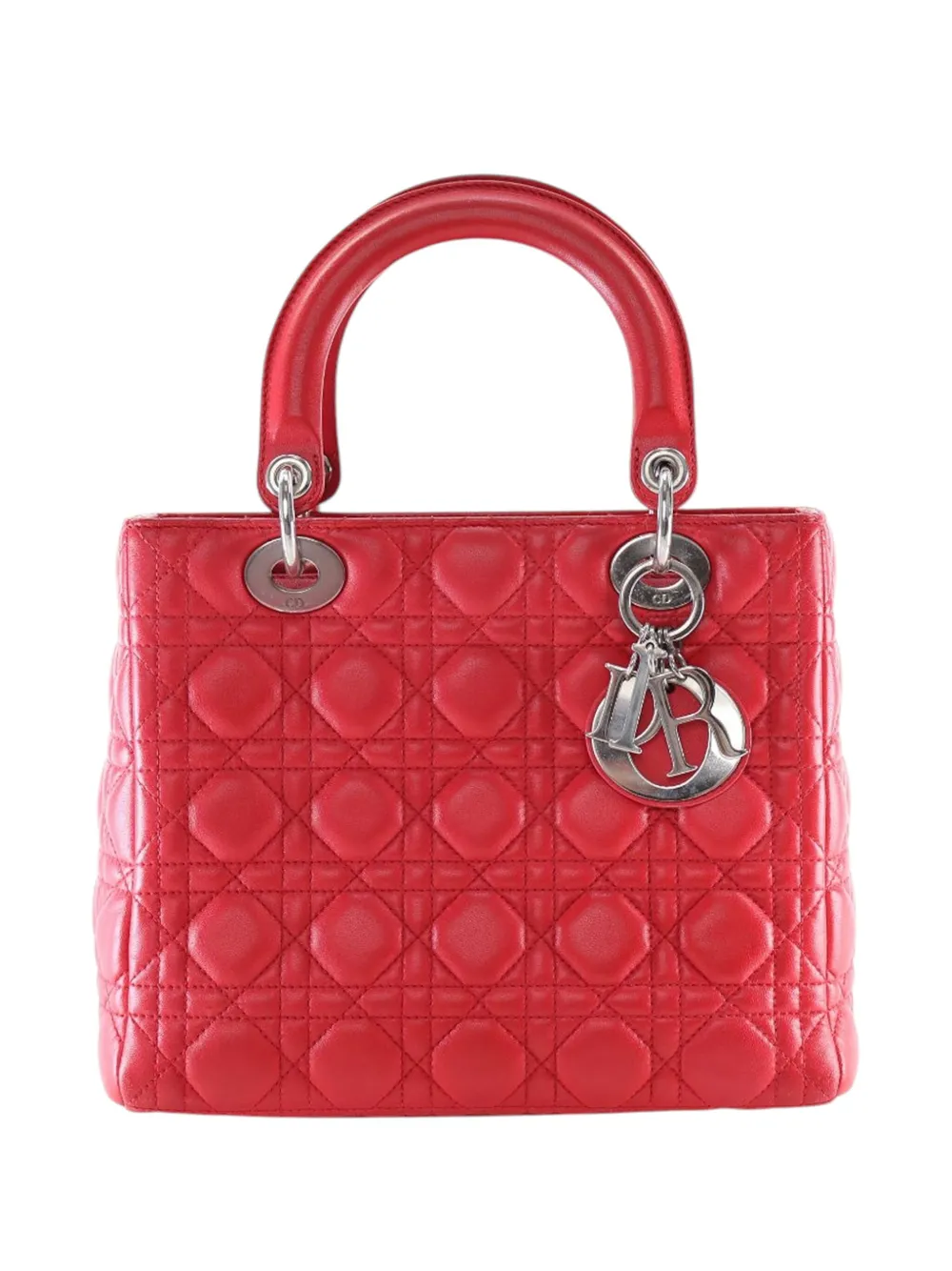 Christian Dior Pre-Owned 2010 ミディアム ラムスキン カナージュ レディ ディオール サッチェルバッグ - Christian Dior Pre-Owned 2010 ミディアム ラムスキン カナージュ レディ ディオール サッチェルバッグ -