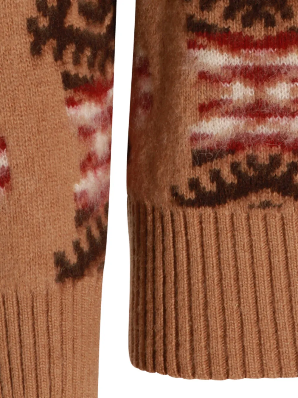 Altea Trui met geometrisch patroon Beige