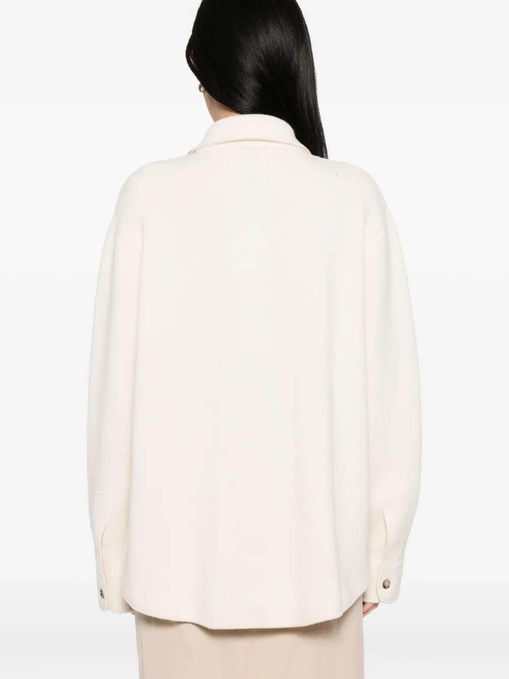 Allude Button-up vest Beige