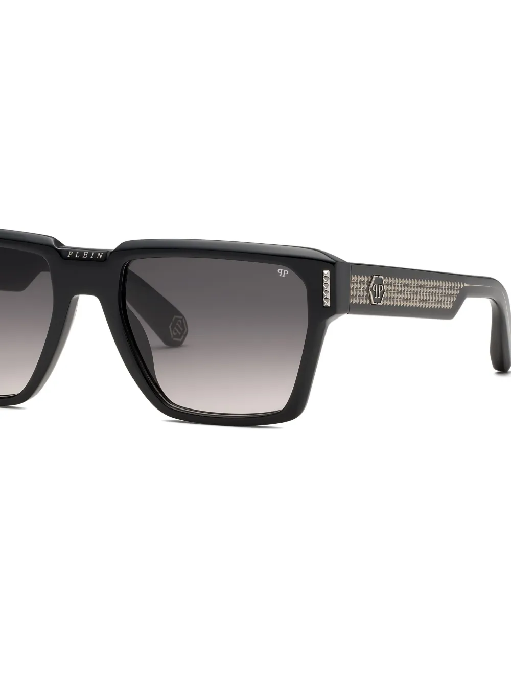 Philipp Plein Eyewear Zonnebril met vierkant montuur Zwart