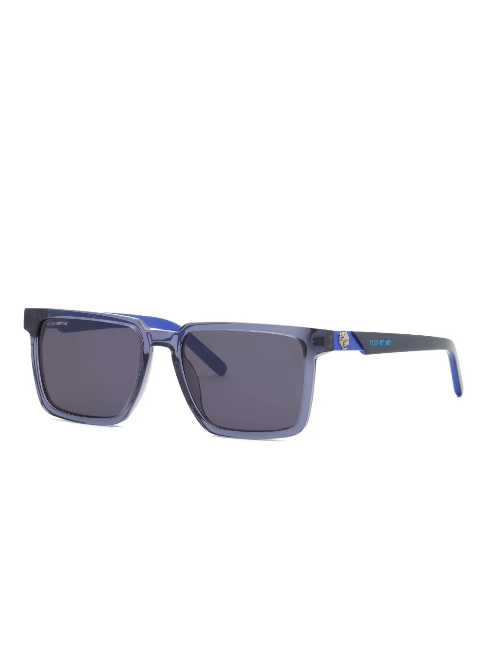 Plein Sport Zonnebril met vierkant montuur Blauw
