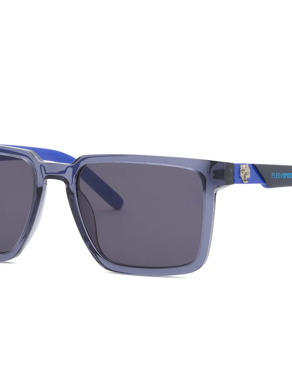Plein Sport Zonnebril met vierkant montuur Blauw