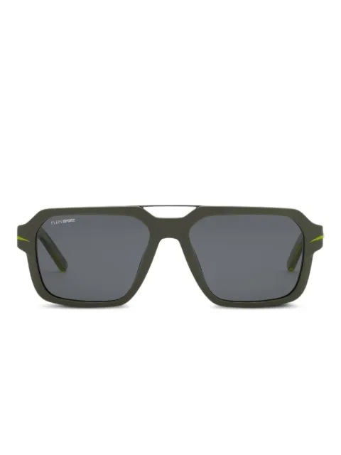 Plein Sport Sonnenbrille mit geometrischem Gestell
