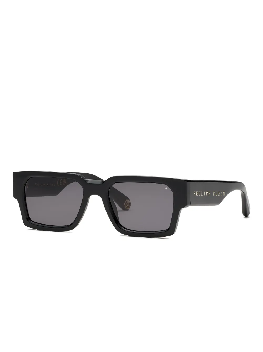 Philipp Plein Eyewear Zonnebril met rechthoekig montuur Zwart