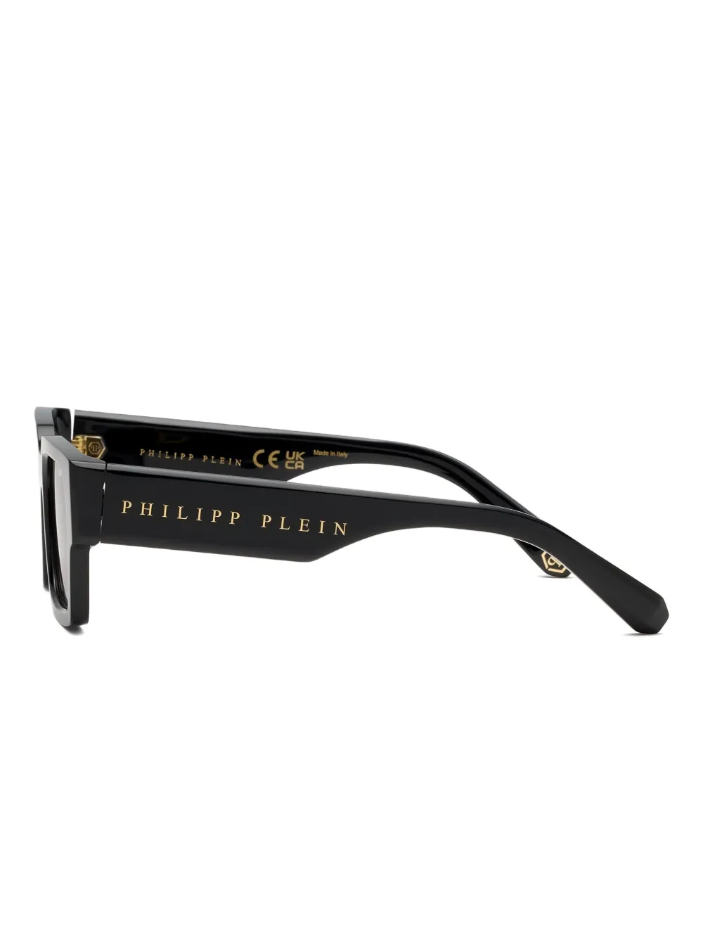Philipp Plein Eyewear Zonnebril met rechthoekig montuur Zwart