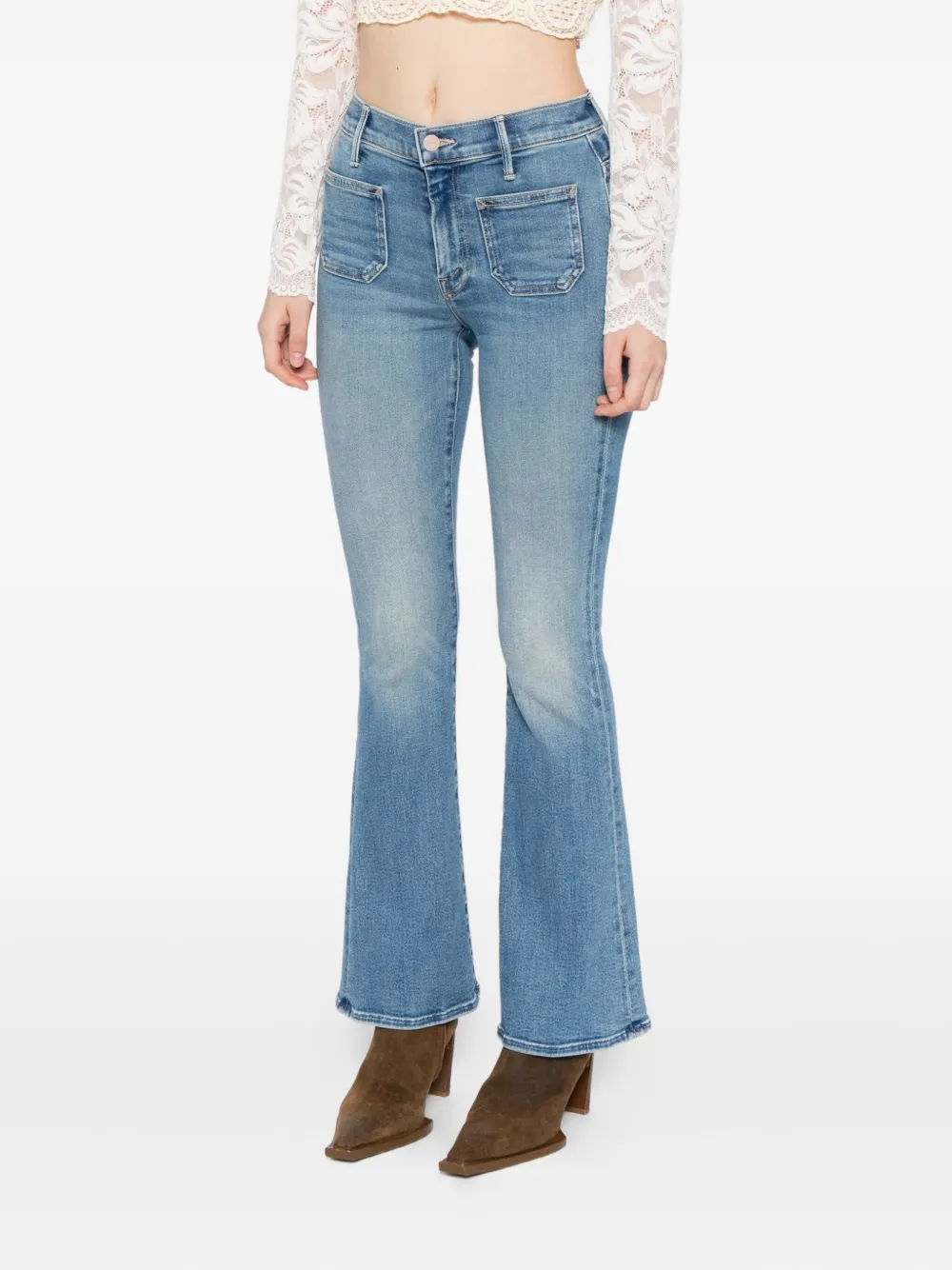 Mother The Weekender Jeans In Blue