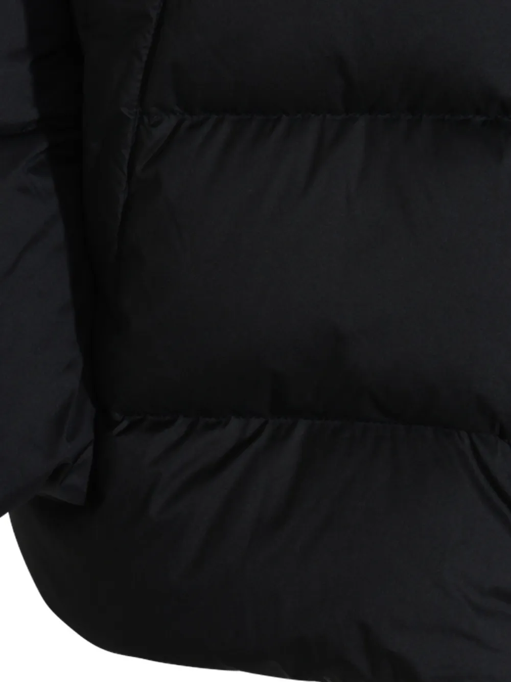 Add Hooded Zip Coat In Black