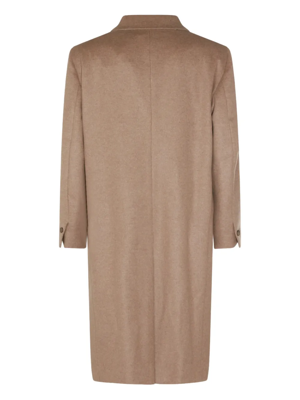 Hevo Wollen jas met dubbele rij knopen Beige