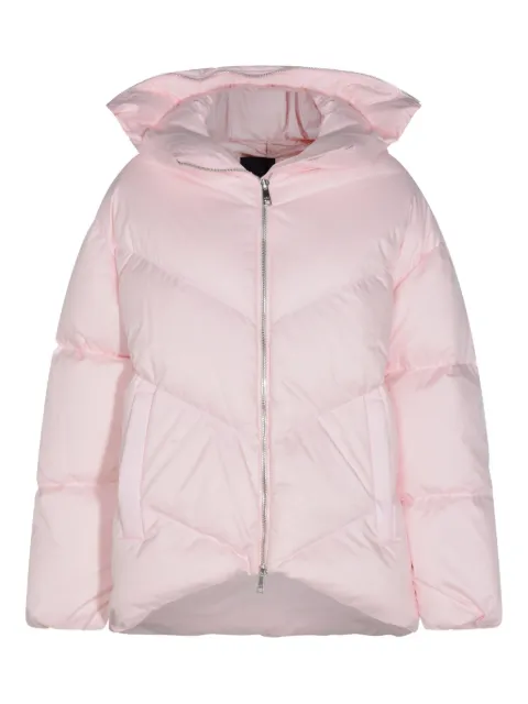 Add chevron-quilted puffer jacket