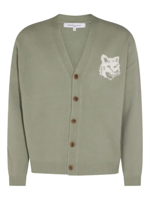 Maison Kitsuné cárdigan con motivo Fox en intarsia