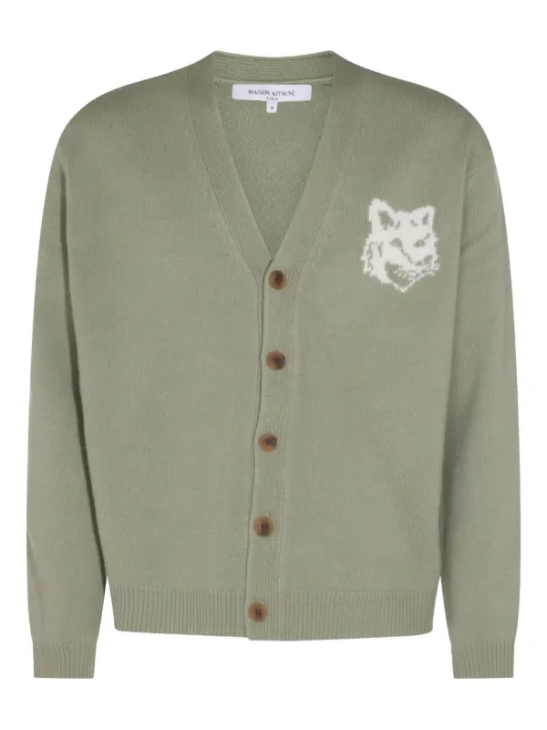 Maison Kitsuné Fox Head カーディガン | グリーン | FARFETCH JP