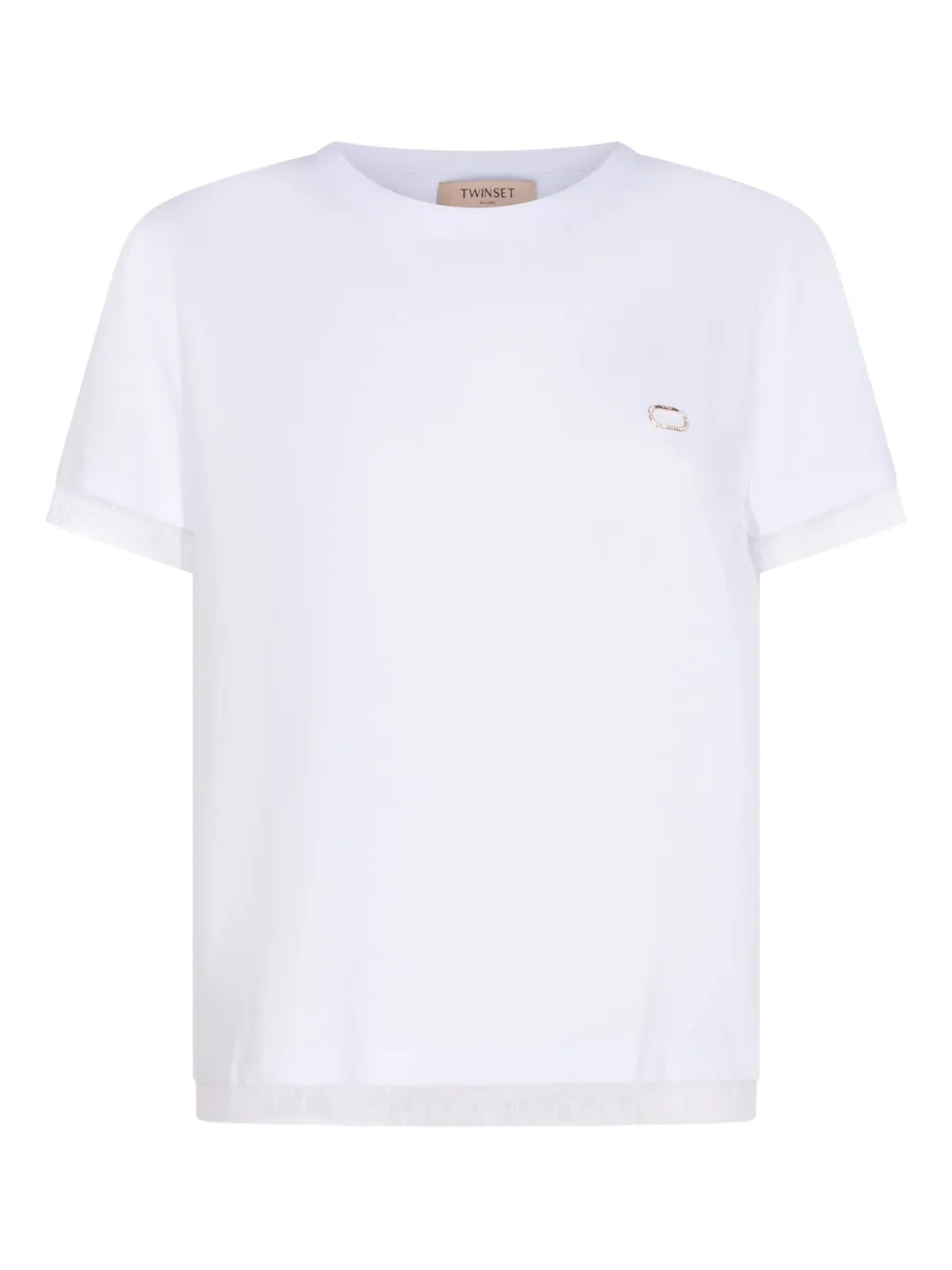 TWINSET logo-detail cotton T-shirt - Bianco
