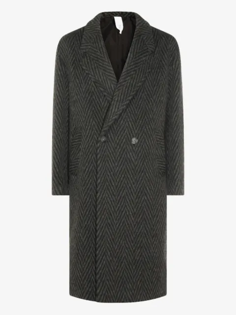 Hevo herringbone double-breasted coat