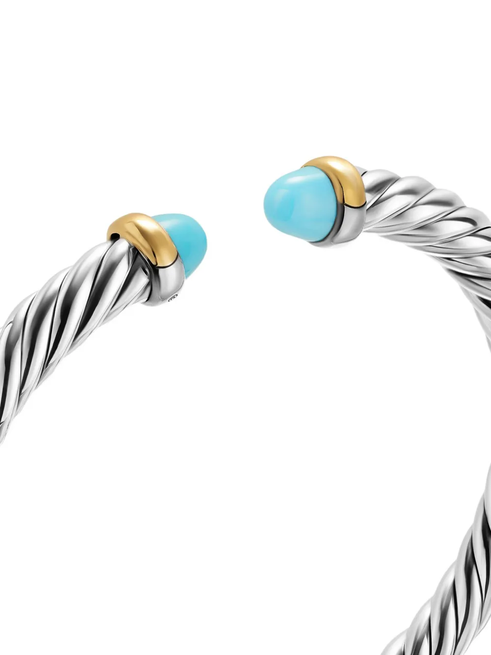 David Yurman Sterling Silver Cable Flex® Turquoise Bracelet In Silver