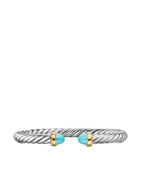 David Yurman sterling silver Cable Flex® turquoise bracelet