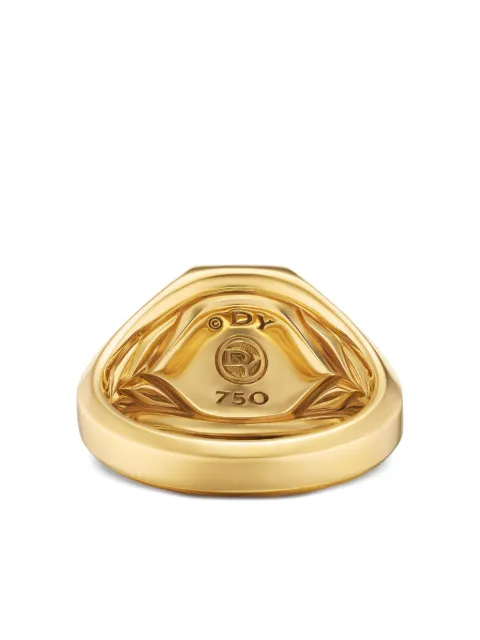 David Yurman 18K yellow gold Streamline® pietersite signet ring