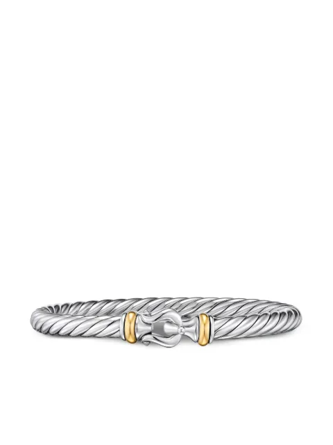 David Yurman pulsera Cable Flex® Buckle en oro amarillo de 14kt y plata de ley