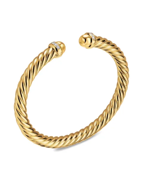 David Yurman 18K yellow gold  Cablespira® Flex diamond bracelet