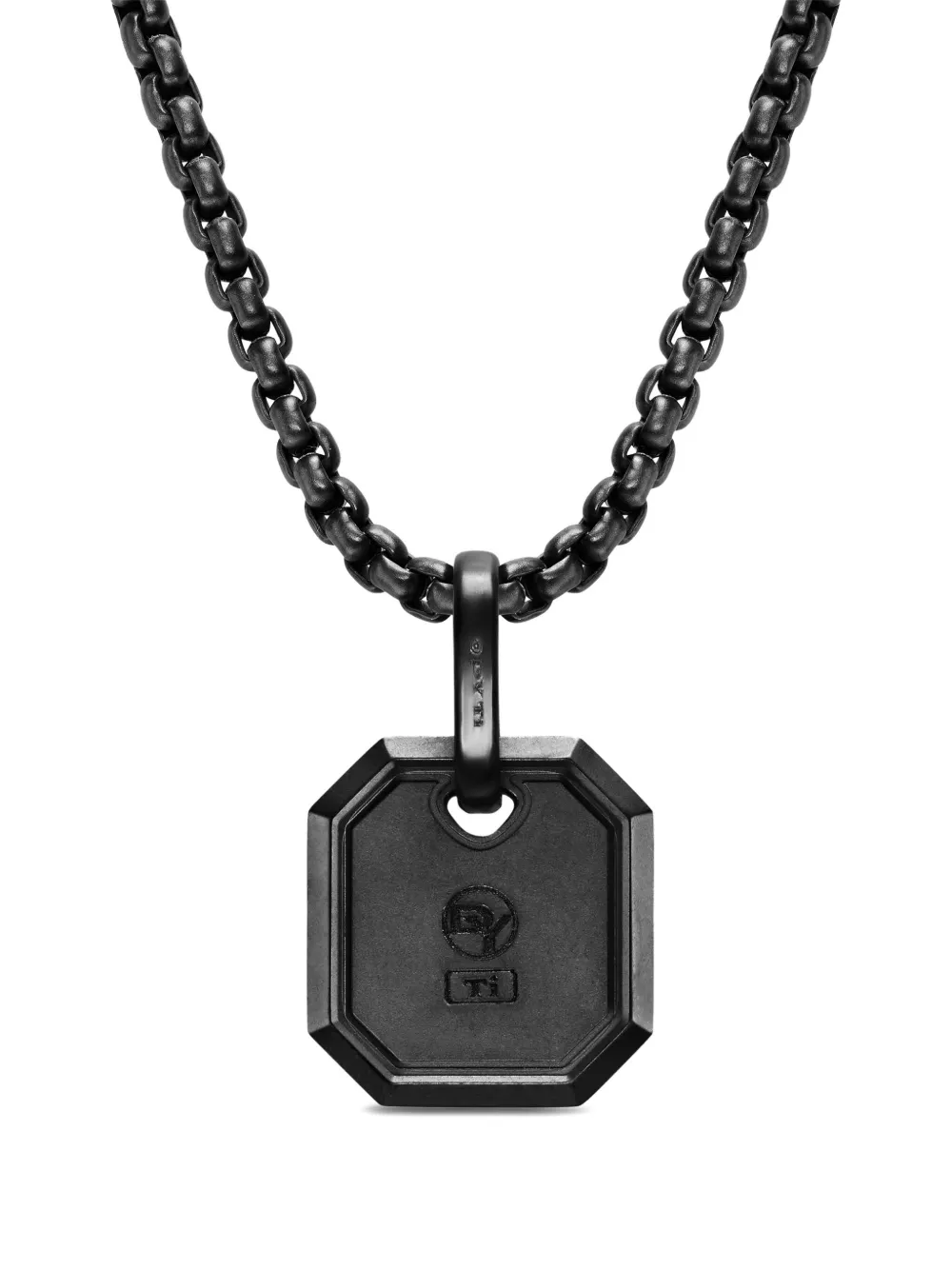 David Yurman titanium octagonal amulet pendant | Black | Image 1