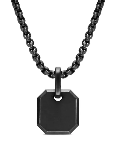 David Yurman Titanium achthoekige bedel hanger