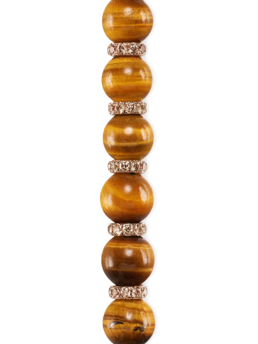 David Yurman 18k Rose Gold Spiritual Beads Tiger Eye And Diamond Bracelet In Burgundy