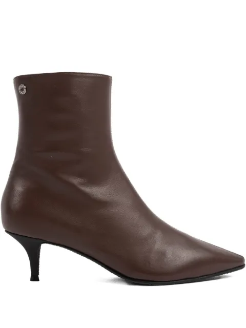 Vicini leather kitten-heel ankle boots