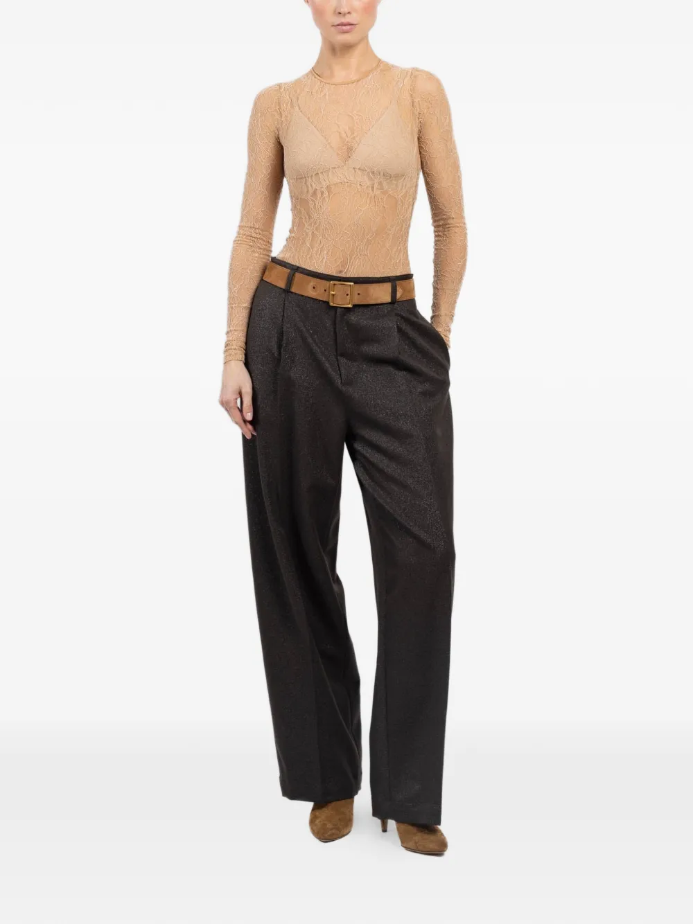 DARKPARK Danielle pleated trousers - Zwart