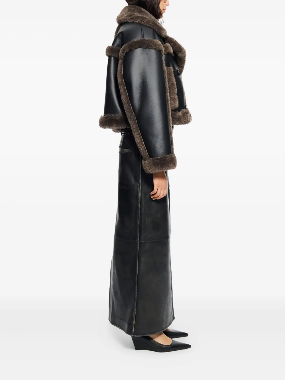 STAND STUDIO Jack met dubbele rij knopen Zwart