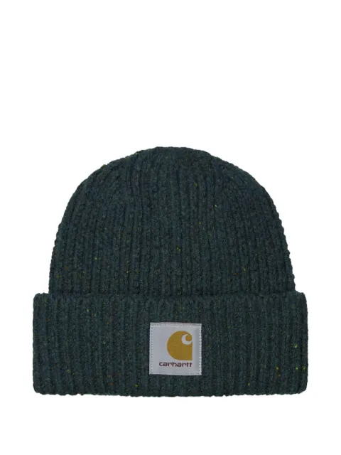 Carhartt WIP logo ribbed beanie