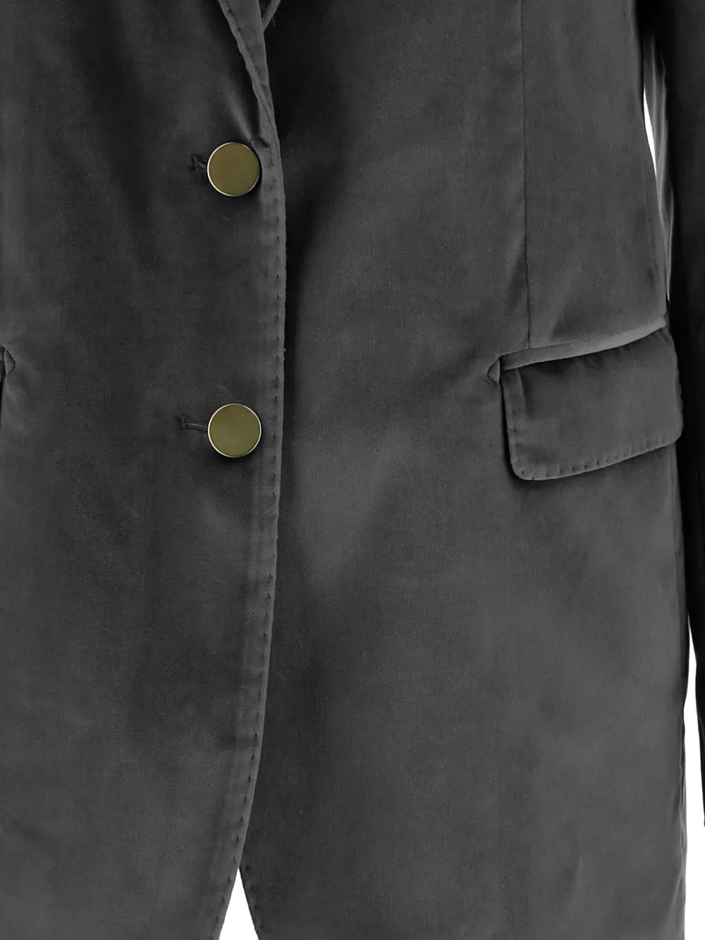 Tagliatore Single-breasted Jacket In Stretch Cotton Velvet In Gray