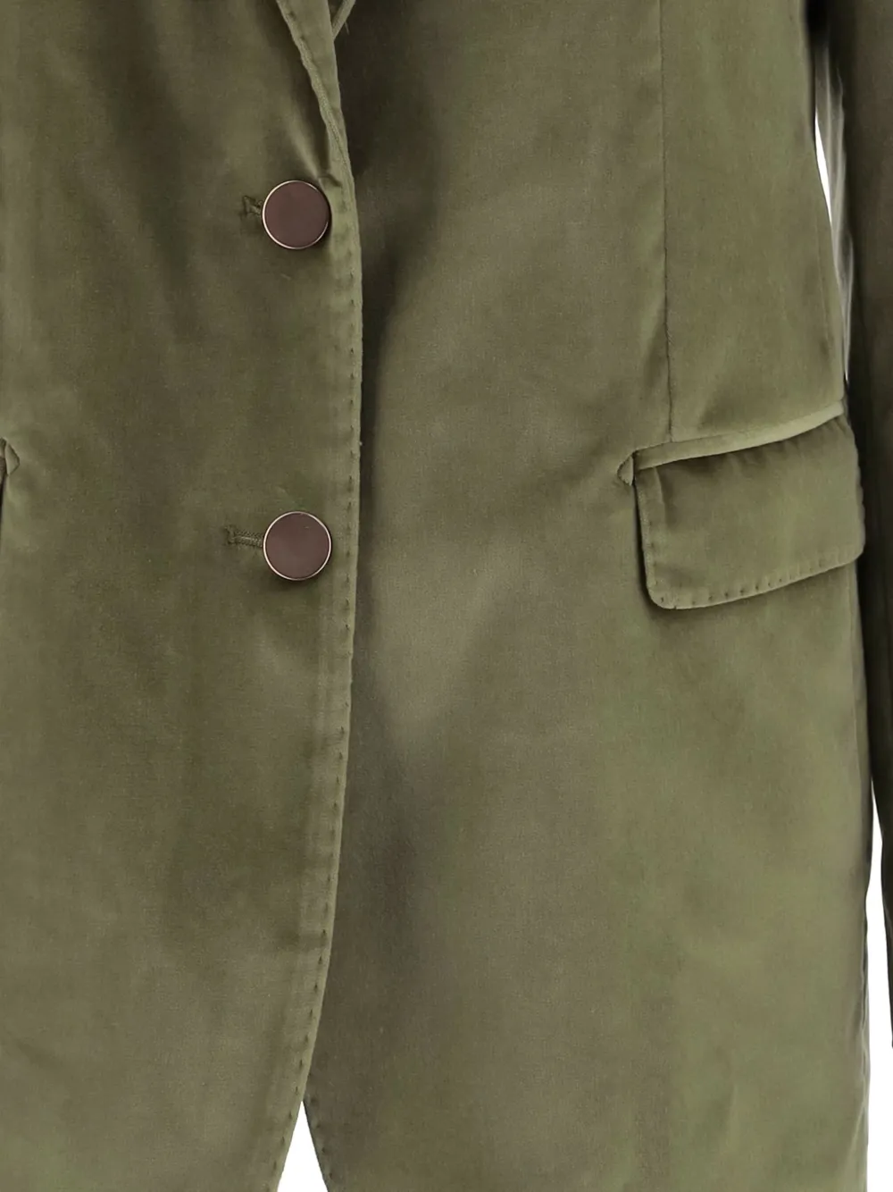 Tagliatore Single-breasted Jacket In Stretch Cotton Velvet In Green
