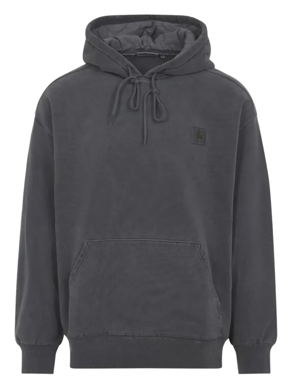 Carhartt Hooded Cotton Vista Sweater With Tonal Details And Logo Patch In Gray