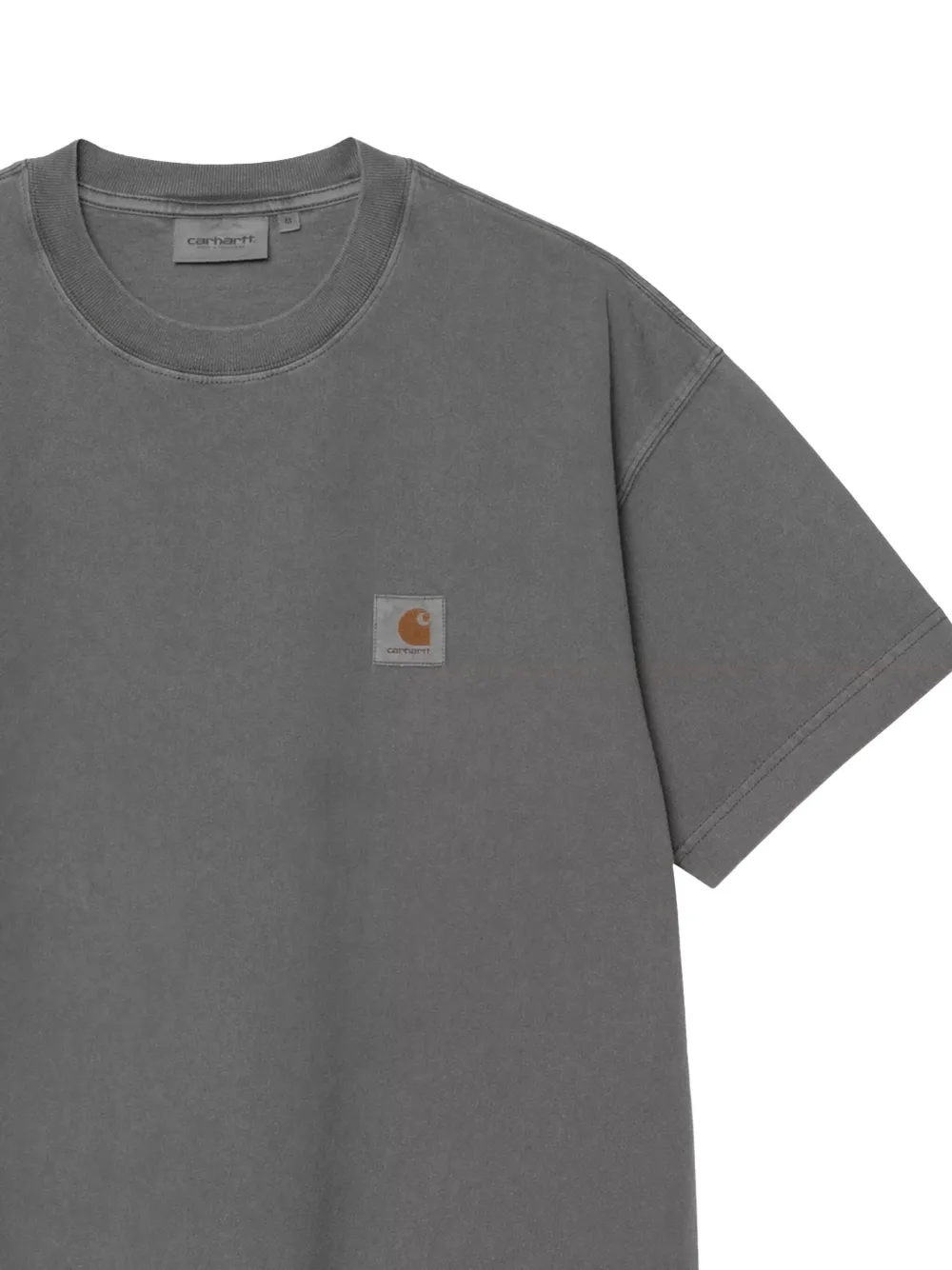 Carhartt Cotton T-shirt With Logo And Short Sleeves In Gray