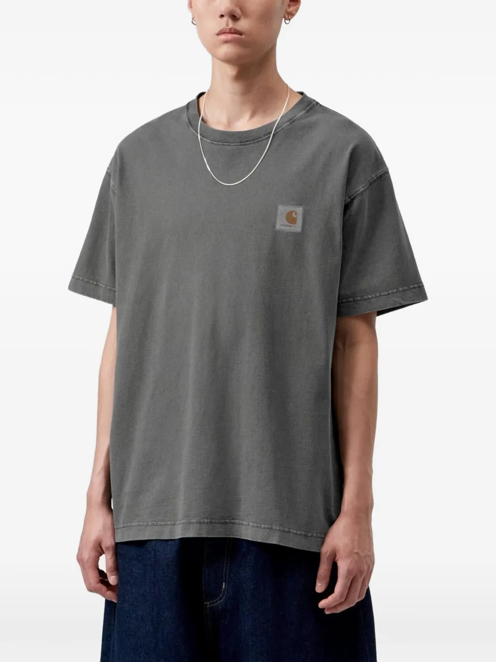 Carhartt WIP S S Vista T-shirt met logo Grijs
