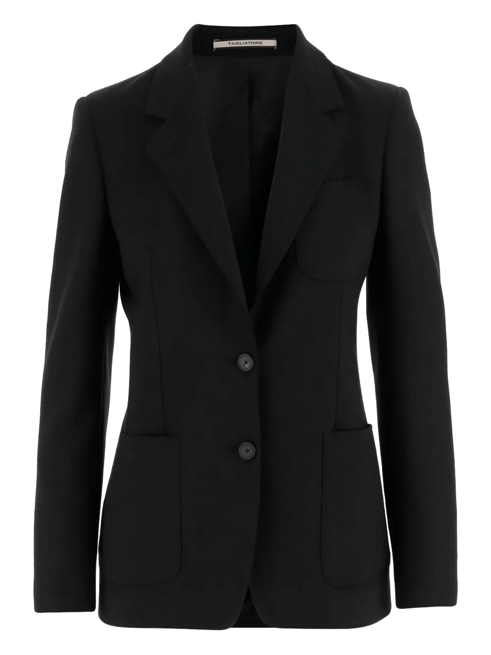 Tagliatore Single-breasted Blazer In Black
