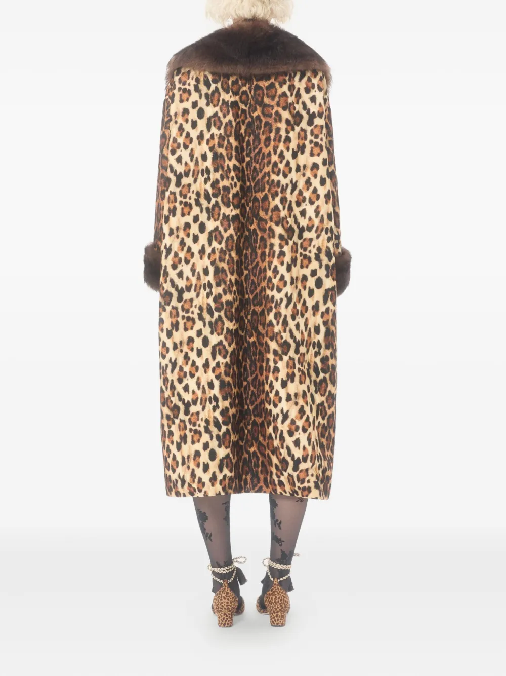 Valentino Garavani Lammy jas met strik en stippen Bruin