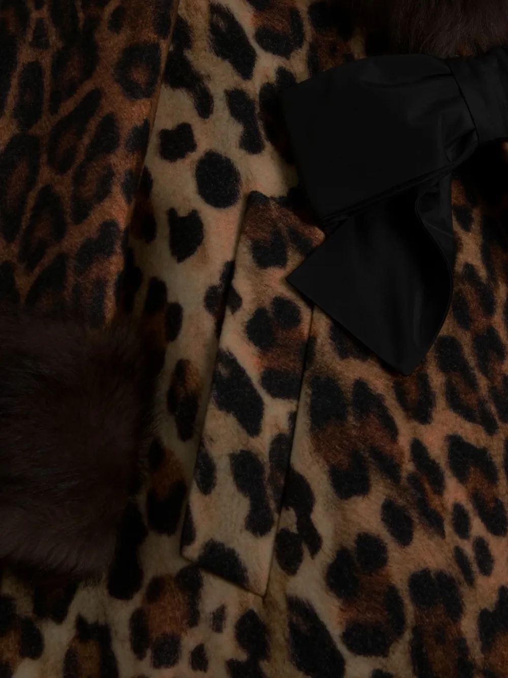 Valentino Garavani Lammy jas met strik en stippen Bruin