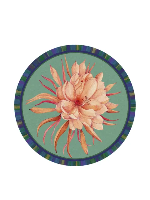 L'OCA NERA floral striped plate (39cm)