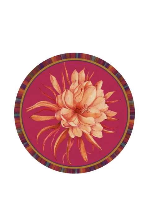 L'OCA NERA floral striped plate (39cm)