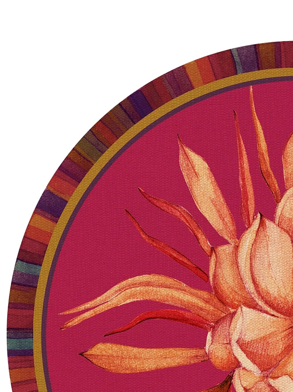 L'OCA NERA Piatto a righe con fiori (39cm) | Arredo tavola | Image 2