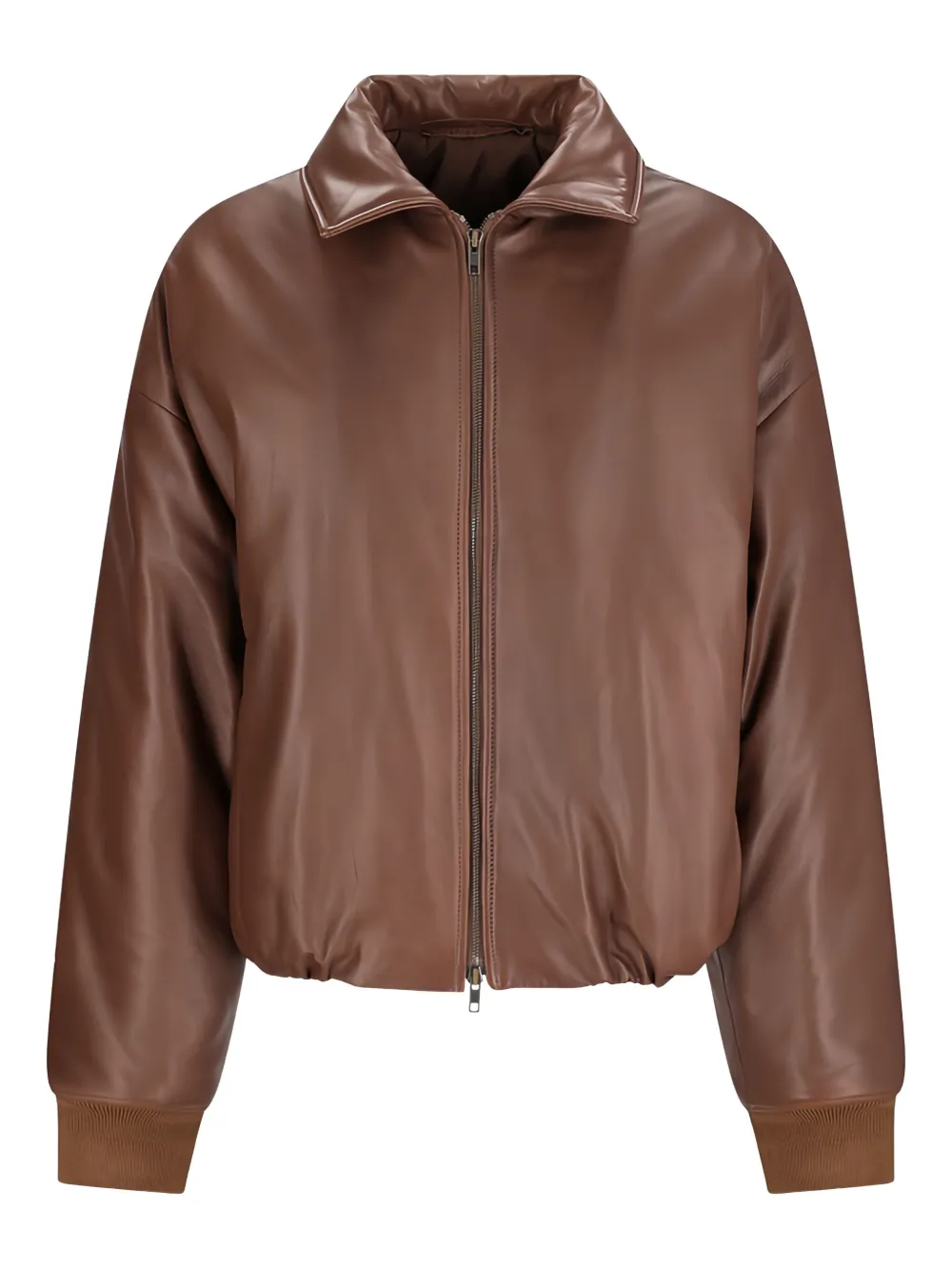 Salvatore Santoro Long-sleeve Leather Jacket In Brown