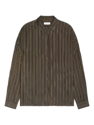DRIES VAN NOTEN ストライプ シャツ | ブラウン | FARFETCH JP