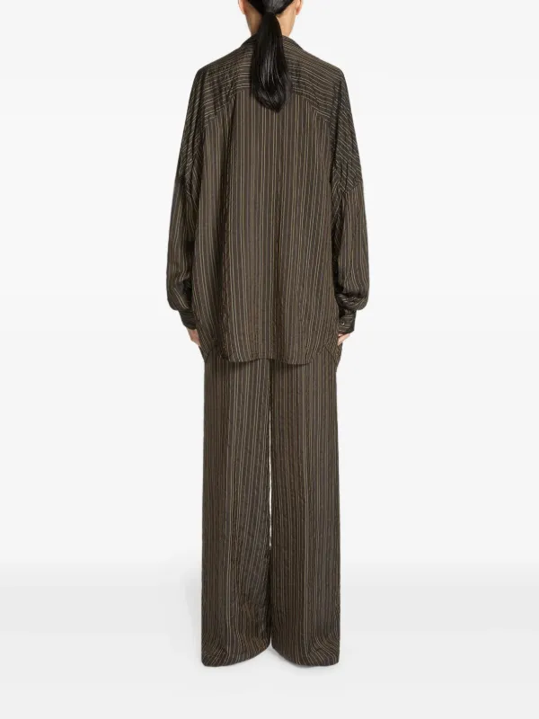 DRIES VAN NOTEN ストライプ シャツ | ブラウン | FARFETCH JP