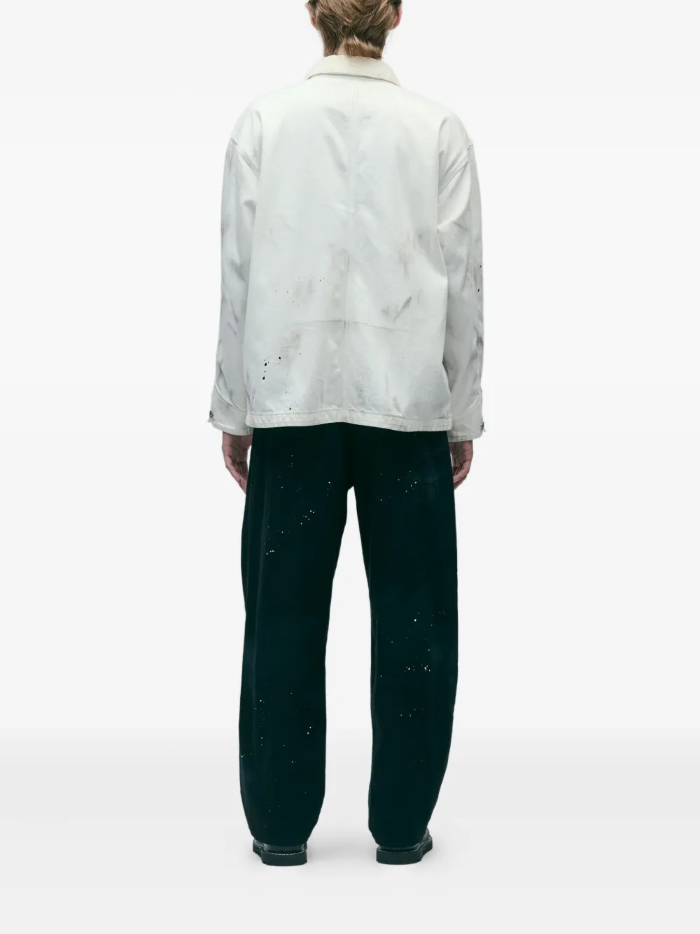 Neighborhood Jack met ribfluwelen kraag Wit